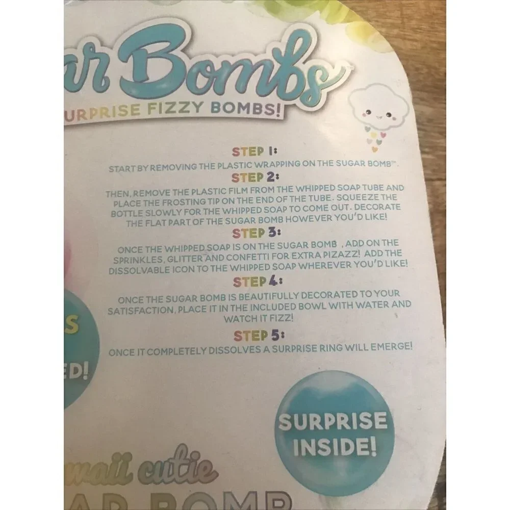 Bath Bombs for Kids with Surprise Fizzy Bombs, Decorate Your Own Sugar Bath Bomb